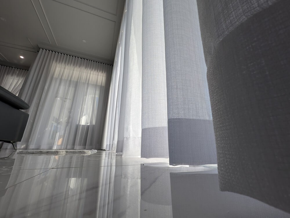 Perfect Ripple Fold Draperies for BAGNIS Development Project in a Single Family Home in Kendall West, Miami-Dade, FL